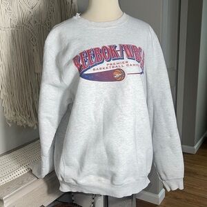Reebok WBCA premier basketball champs gray sweater size large USA *